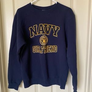 Navy Girlfriend, dark blue mid weight sweatshirt